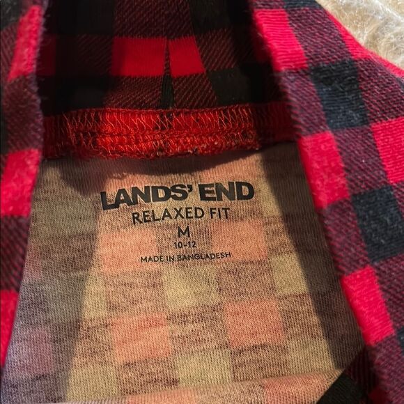 Lands' End Red and‎ Black Plaid Turtleneck - Picture 2 of 4